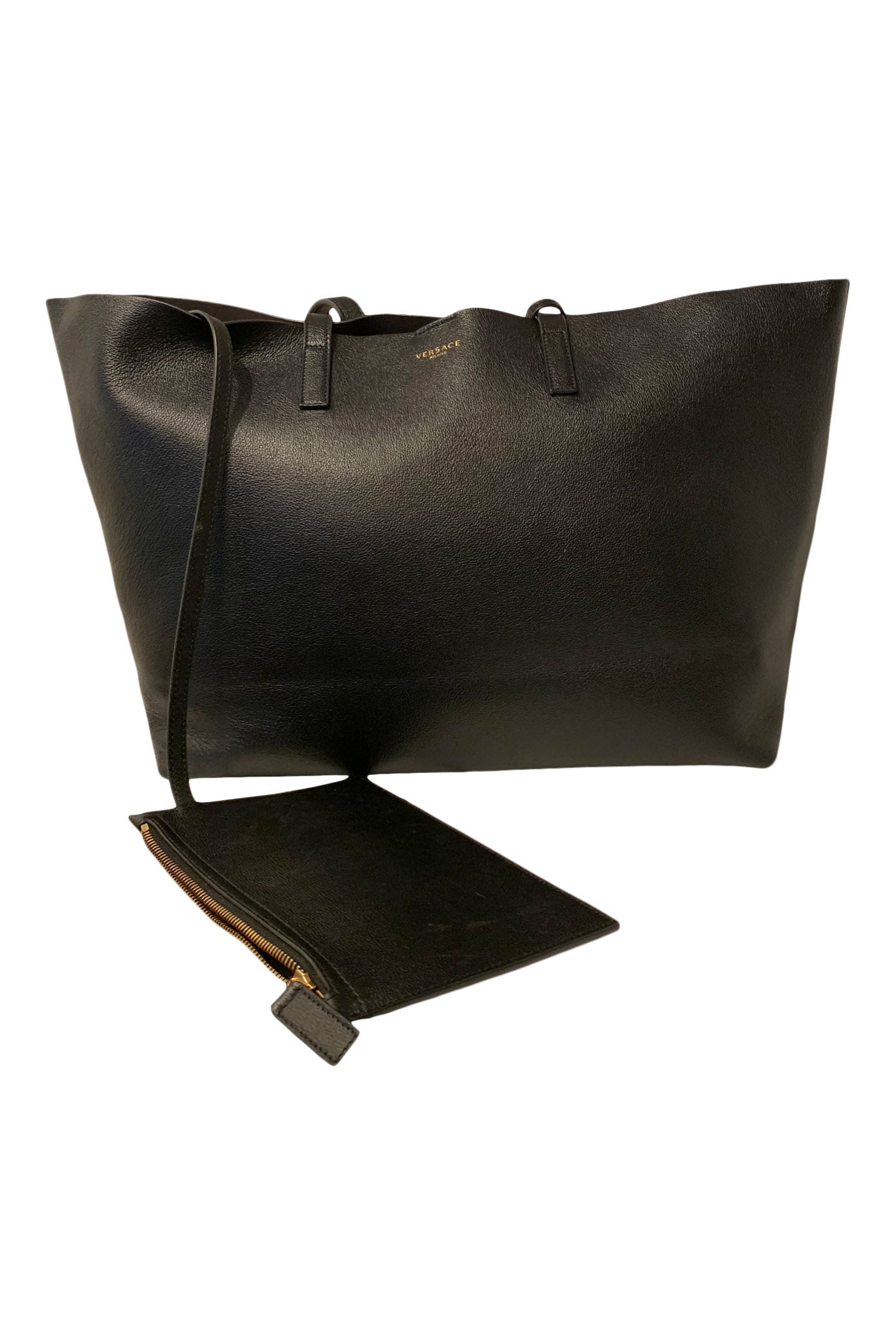 La Vachette Handbags Black - Black Feather Embossed Leather Tote